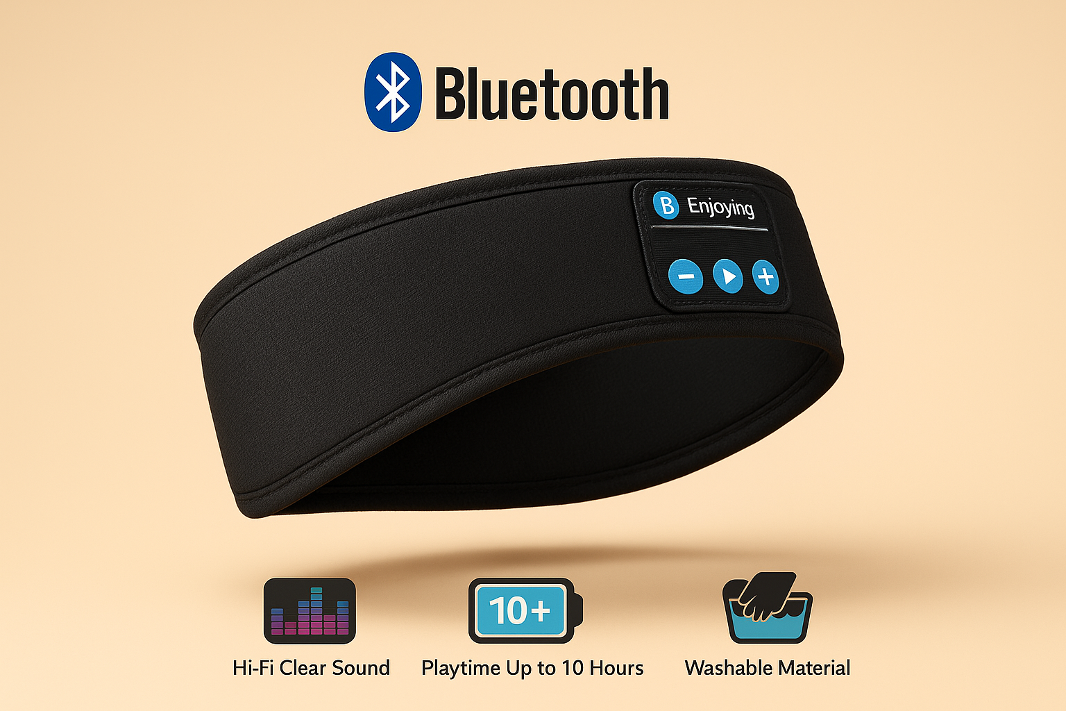 Elastic Sleeping Bluetooth Headband
